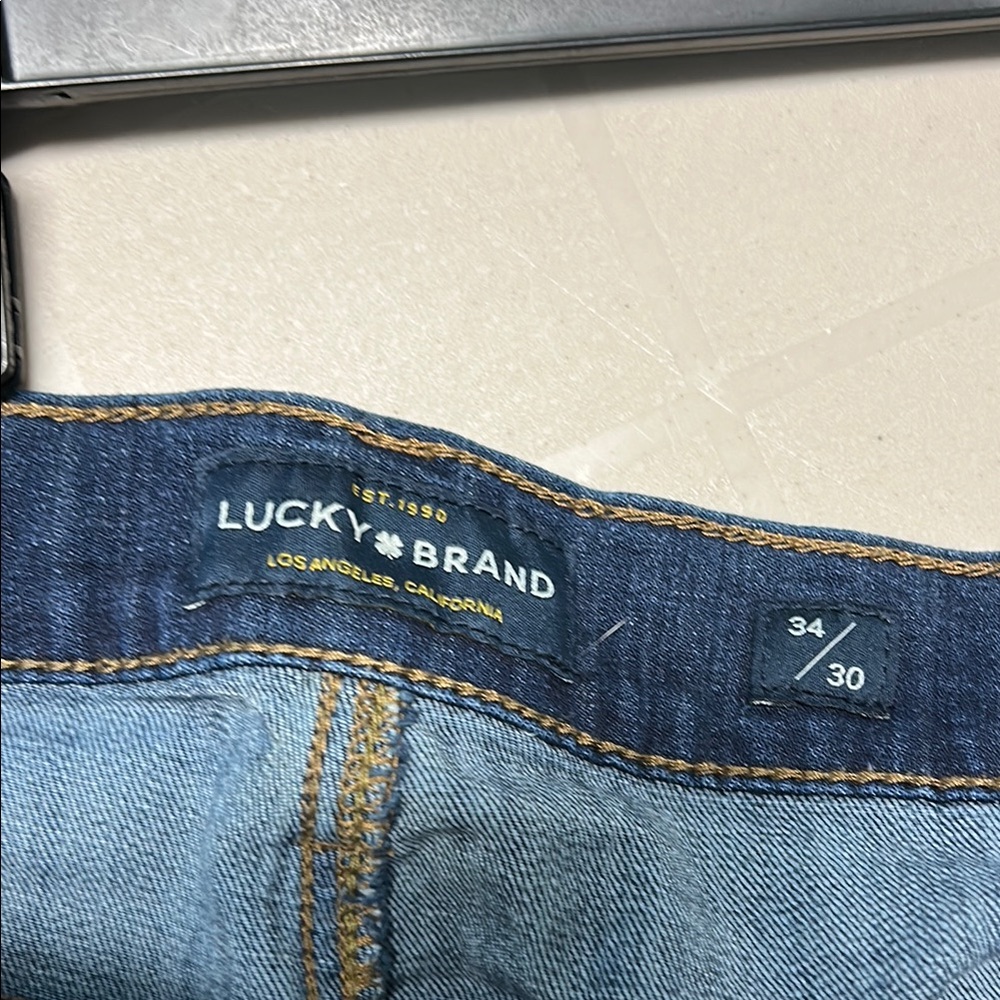 Lucky Brand Dark Blue Straight Jeans. Men’s 34x30 - Picture 13 of 14